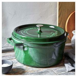 Staub Cast Iron 7 qt, Round, Dutch Oven, Basil