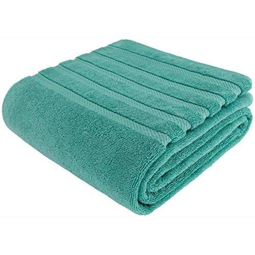 American Soft Linen 100% Ringspun Genuine Cotton Large, Turkish Jumbo Bath Towel 35x70 Premium & Luxury Towels for Bathroom, Maximum Softness & Absorbent Bath Sheet [Worth $34.95] - Turquoise Blue