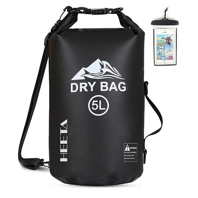 HEETA Waterproof Dry Bag for Women Men, 5L/ 10L/ 20L Roll Top Lightweight Dry Storage Bag Backpack with Phone Case for Travel, Swimming, Boating, Kayaking, Camping and Beach