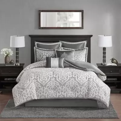 Madison Park Odette Jacquard 8-Piece Reversible Comforter Set