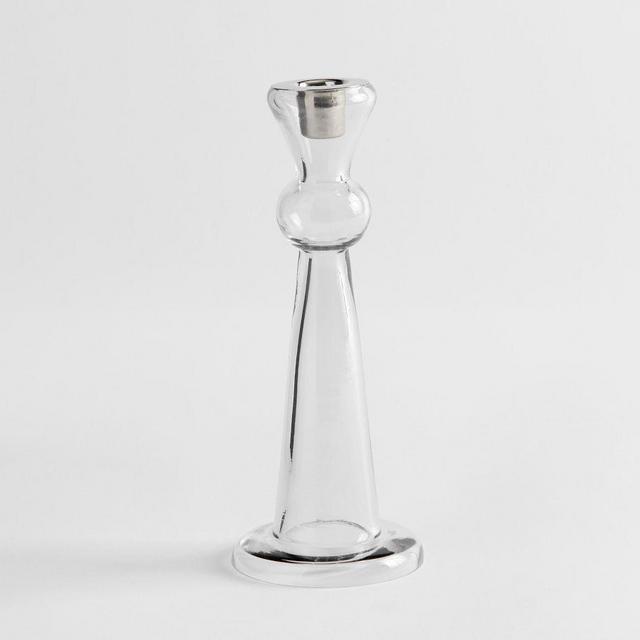 Ensley Glass Taper, Large, Clear