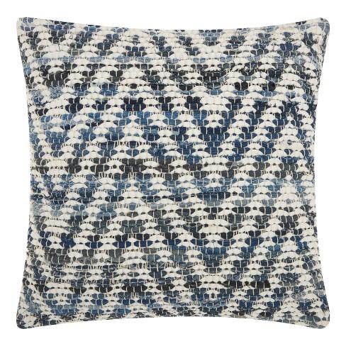 Blue Zig Zag Throw Pillow - Mina Victory