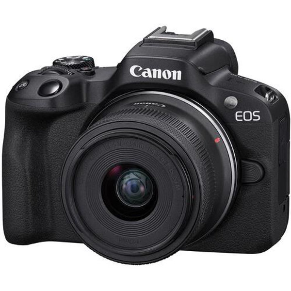 Bundle - Canon - EOS R50 Mirrorless Camera w 18-45mm and 55-210mm Lenses, 64GB Card, Bag Bundle - Black