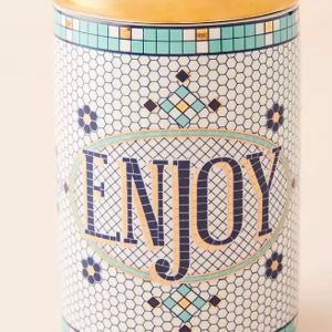 The Bistro Tile Stoneware Canister: Garden Edition