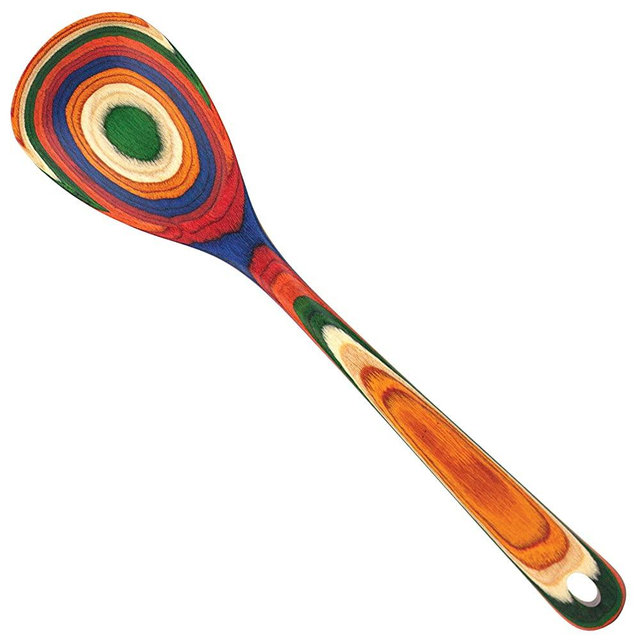 Baltique Marrakesh Collection 12.5" Wooden Mixing Spoon, Safe for Nonstick