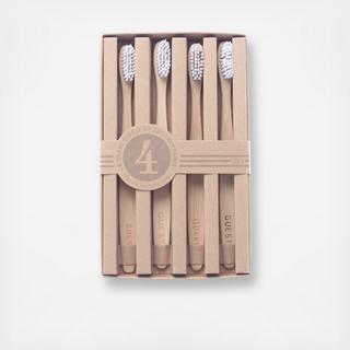 Guests 4-Piece Toothbrush Set