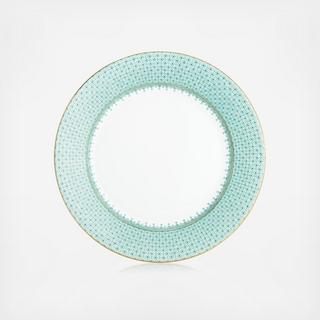 Green Lace Dessert Plate