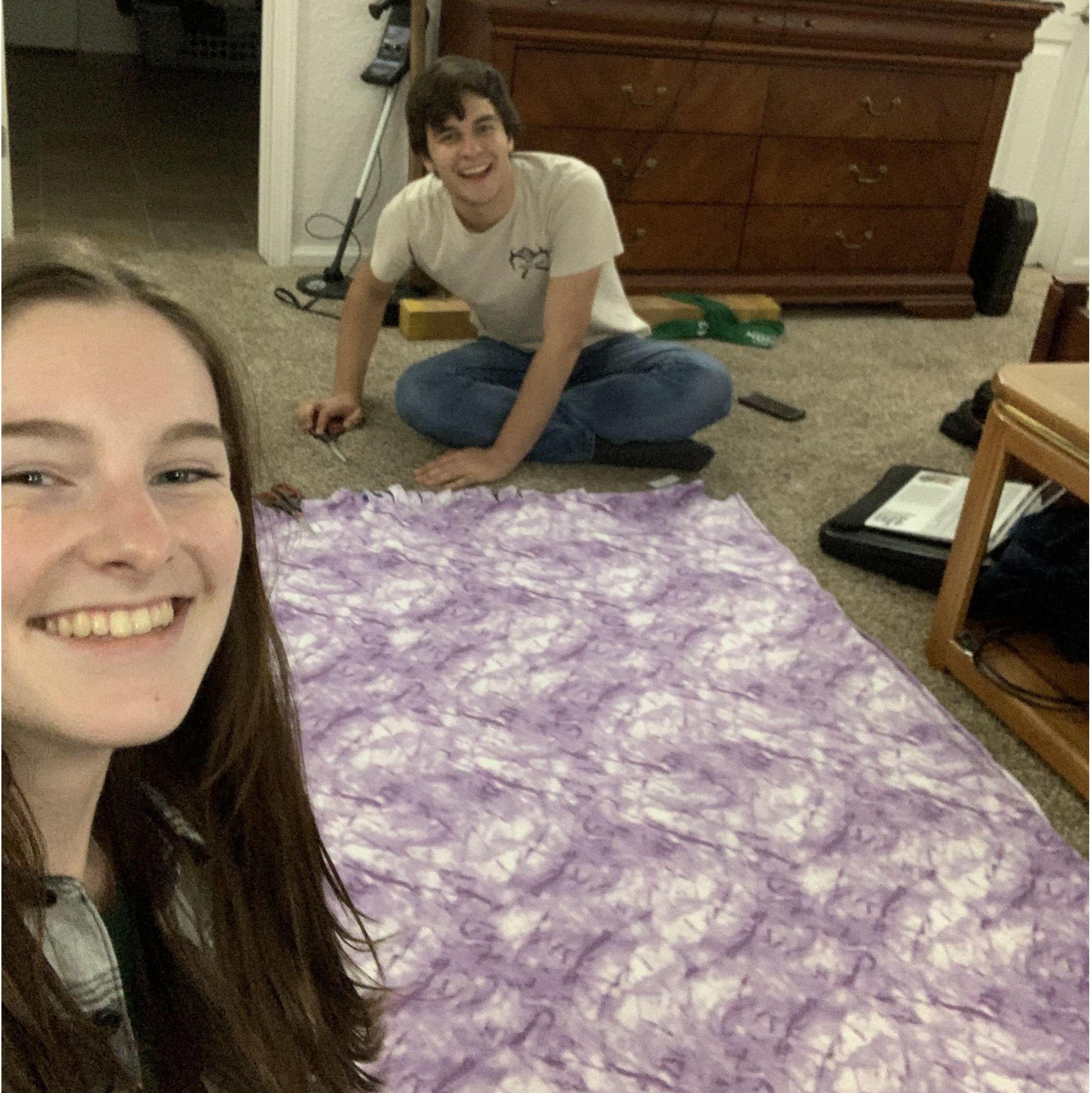 Making Kailyn's birthday blanket