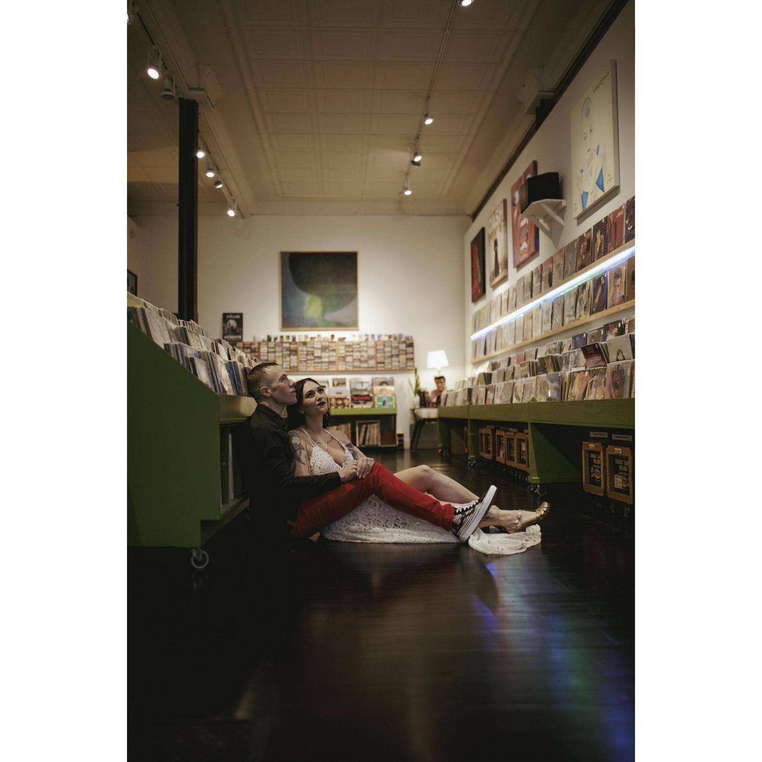 Engagement Photos at Spoonful Records in Columbus, OH