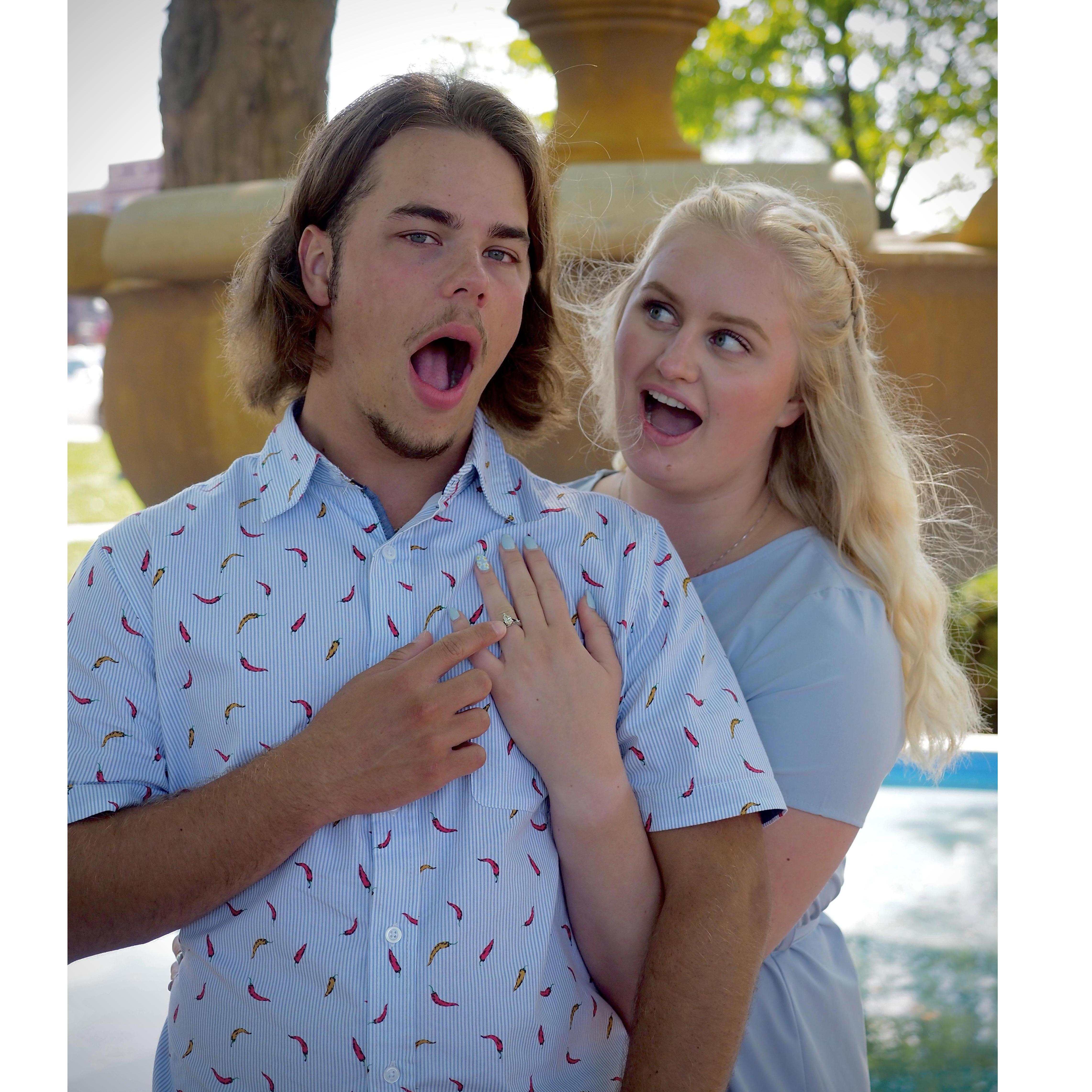 Brennan proposed, and Madeleine said YES! (July 8, 2021)