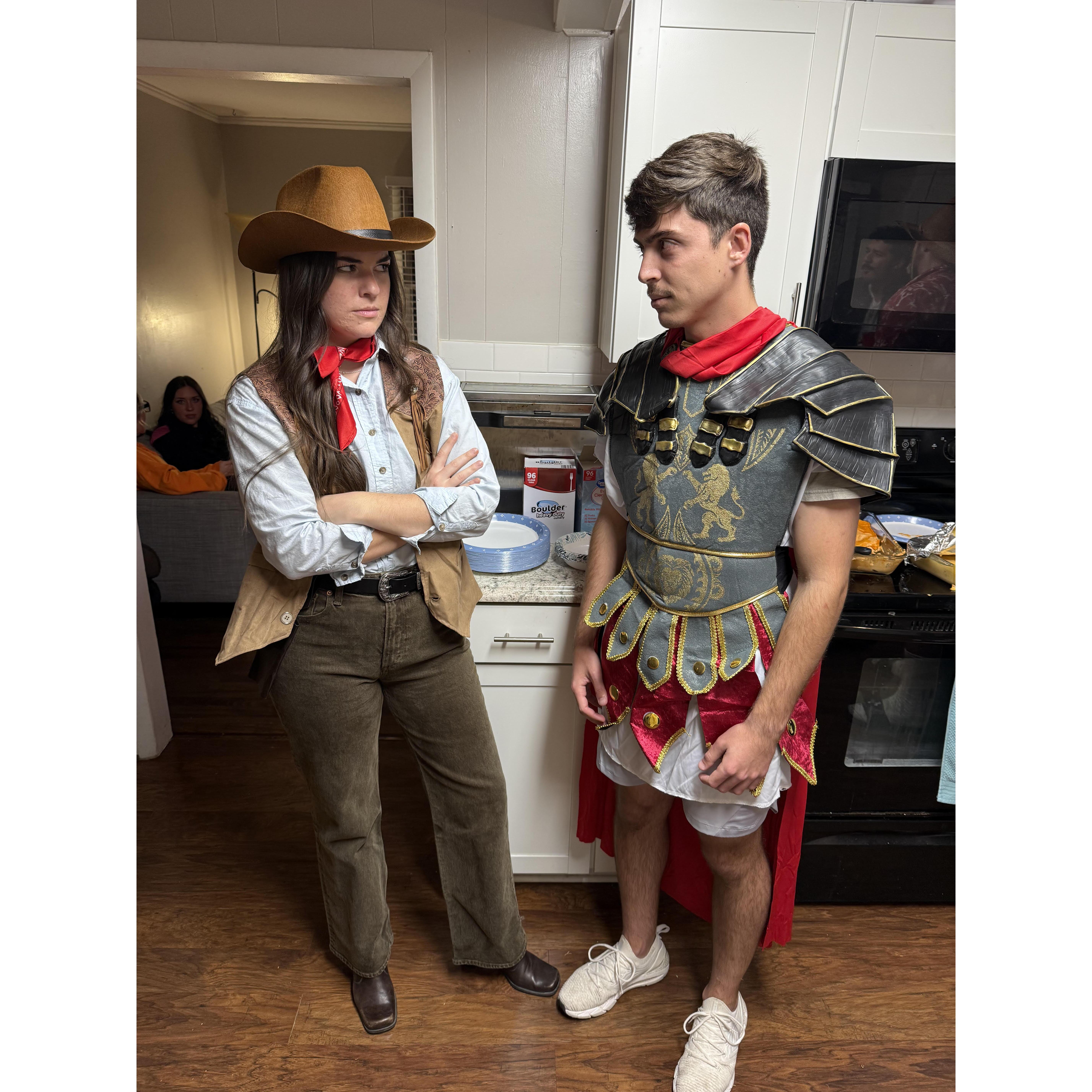 Jedediah and Octavius from Night at the Museum for Halloween