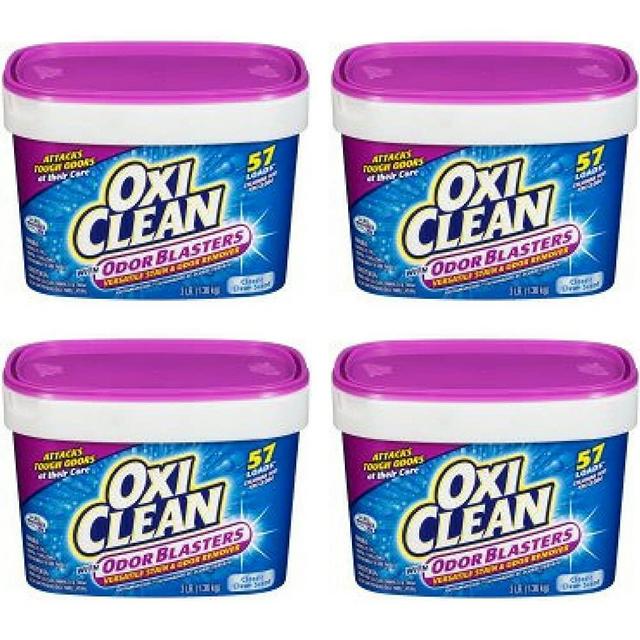 OxiClean with Odor Blasters Versatile Stain & Odor Remover 3 lb Tub - Pack of 4