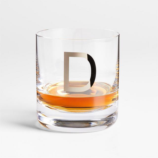 "D" Monogrammed Double Old-Fashioned Glass