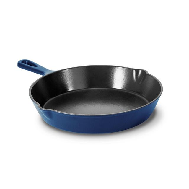 Zakarian Nonstick Cast Iron 9.5-Inch Fry Pan in Blue
