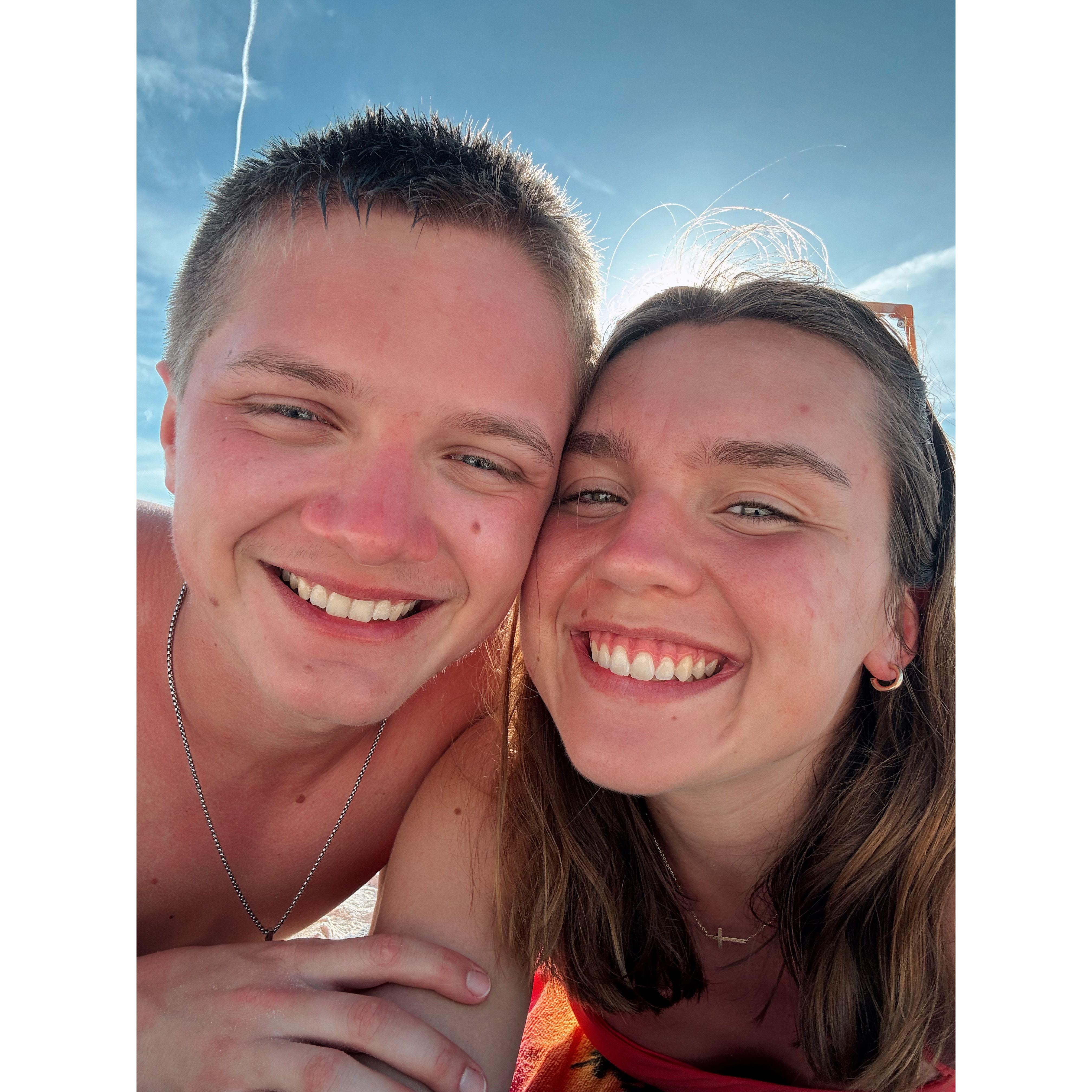 March 2024 - Spent spring break together on the beach with Cru!