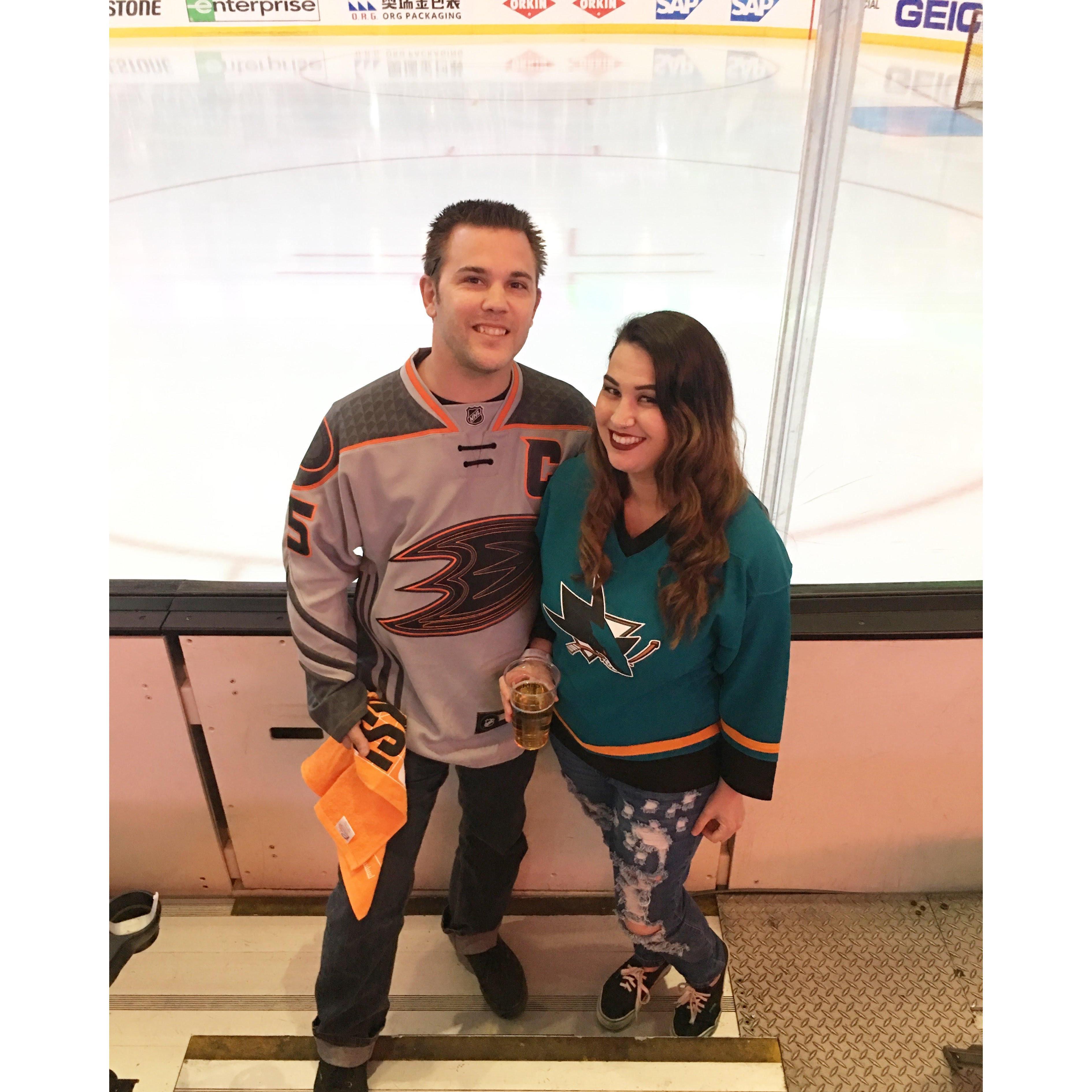 Ducks and Sharks game together