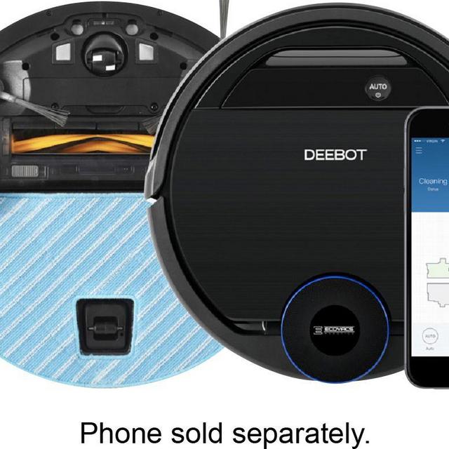 ECOVACS Robotics - DEEBOT OZMO 930 App-Controlled Self-Charging Robot Vacuum & Mop - Black