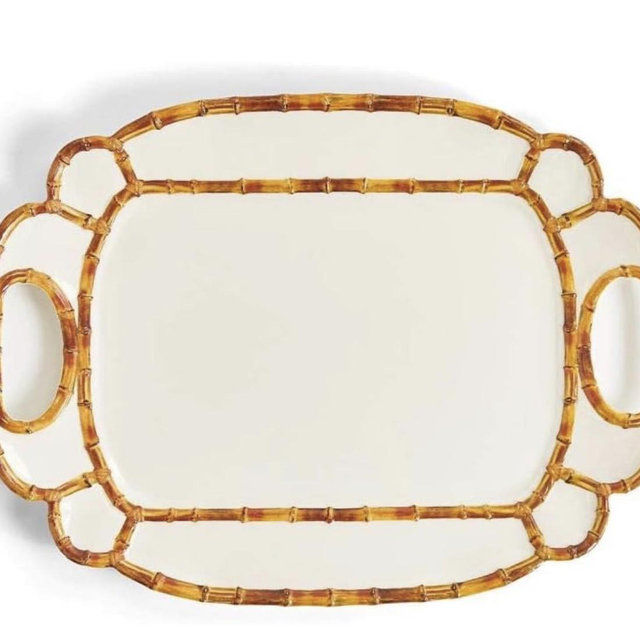 Two's Company Bamboo Touch Platter