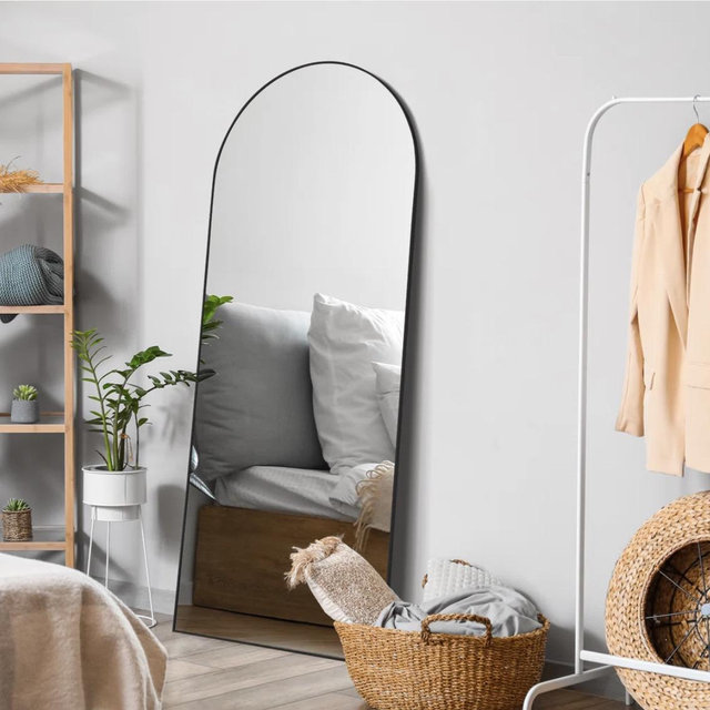Nayelis Full Length Mirror - Black, 71" x 26"
