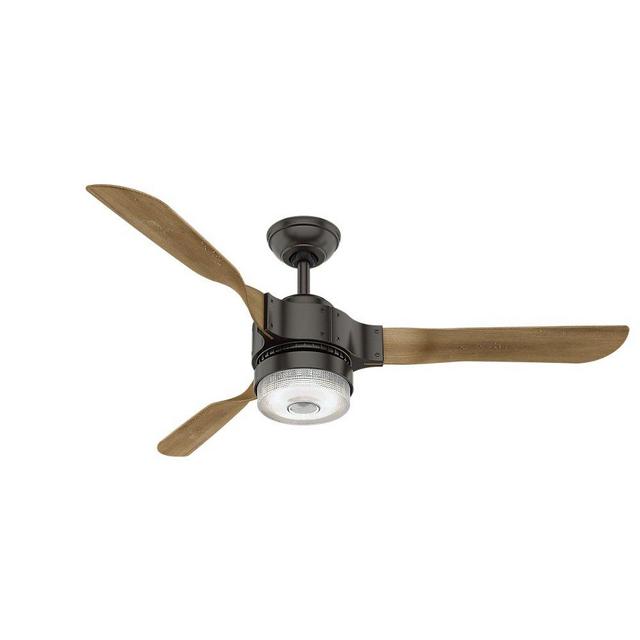 Hunter Indoor Wifi Ceiling Fan with LED Light and remote control - Apache 54 inch, Nobel Bronze, 59226