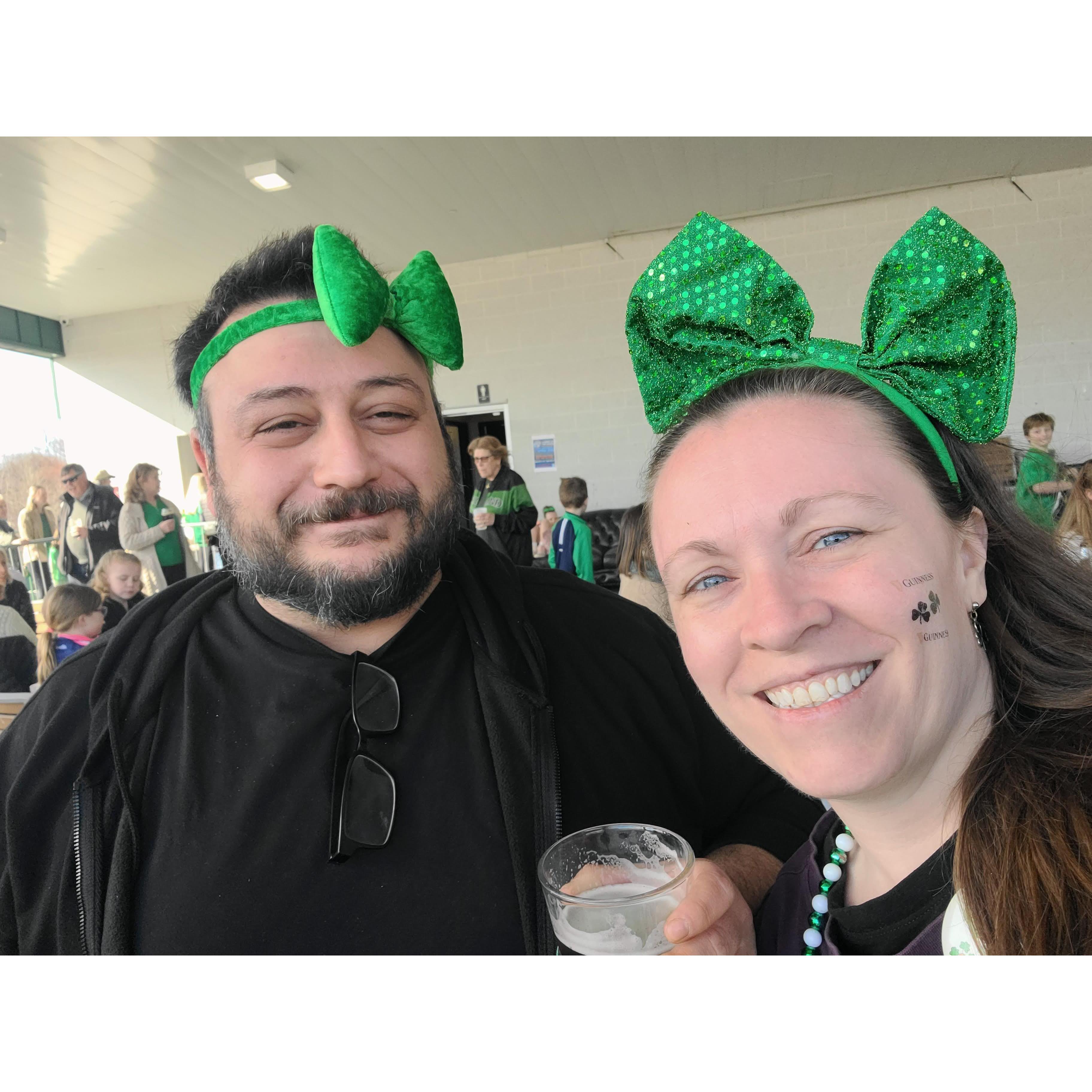 Chris is still working on his festive outfits for Saint Patrick's month.