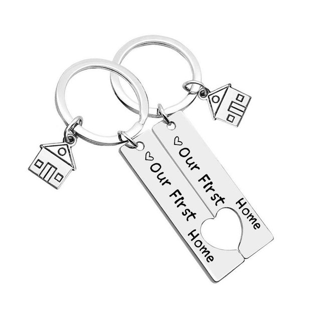FurRain Our First Home Keychains New House Keychain New Home Keychain House Keyrings 2025 Housewarming Gift