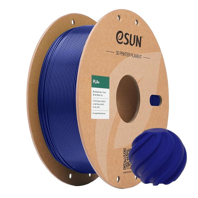 eSUN PLA+ Filament 1.75mm, 3D Printer Filament PLA Plus, Dimensional Accuracy +/- 0.03mm, 1KG Spool (2.2 LBS) 3D Printing Filament for 3D Printers, Dark Blue