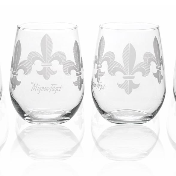 Mignon Faget: Fleur De Lis Stemless Glasses