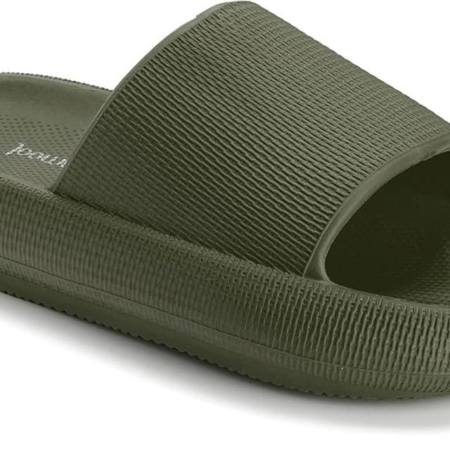 Joomra Pillow Slippers for Women and Men Non Slip Quick Drying Shower Slides Bathroom Sandals | Ultra Cushion | Thick Sole