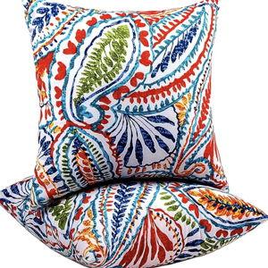 JMGBird Outdoor Pillows Waterproof Set of 2 Outdoor Throw Pillows with Insert Included 18×18 Inch Outdoor Pillow for Patio Furniture
