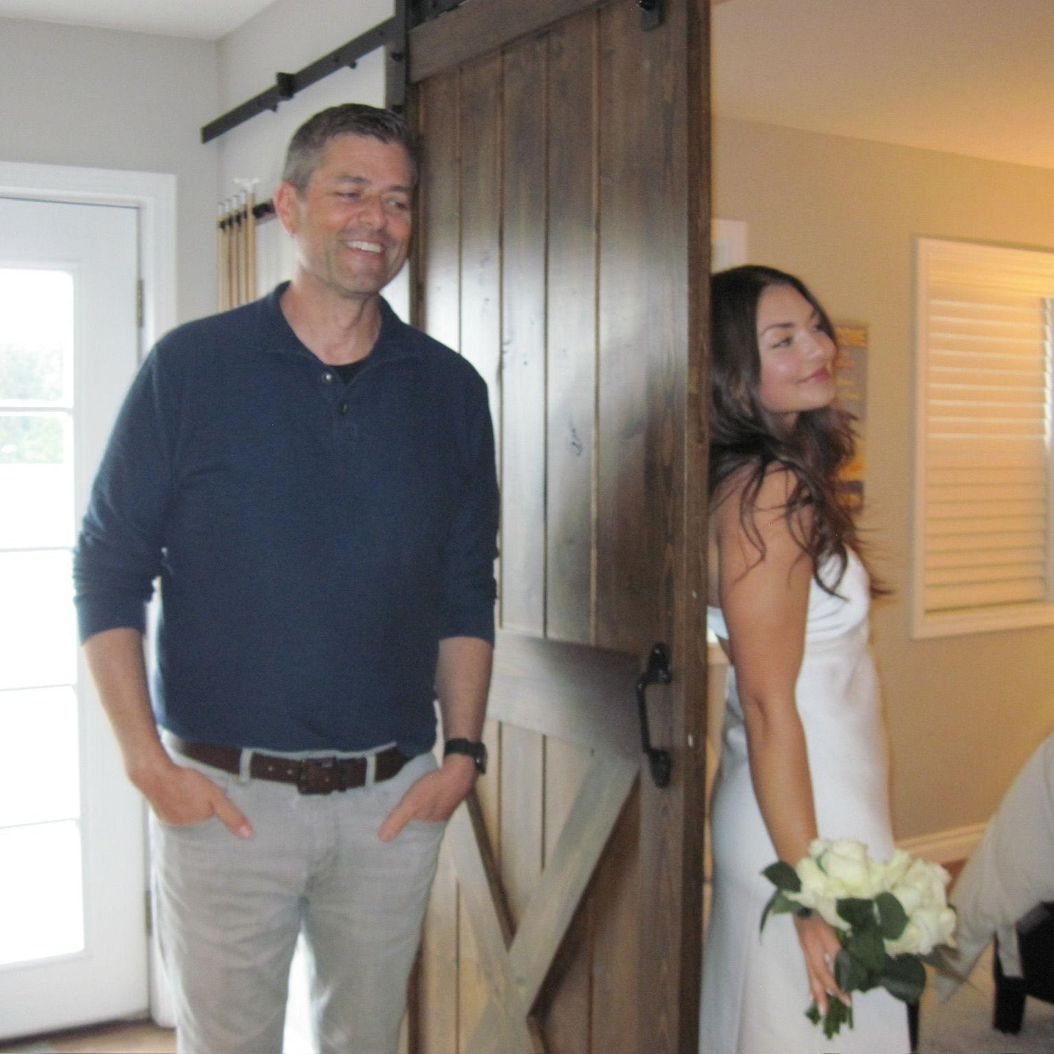 Before the first look with Dad.