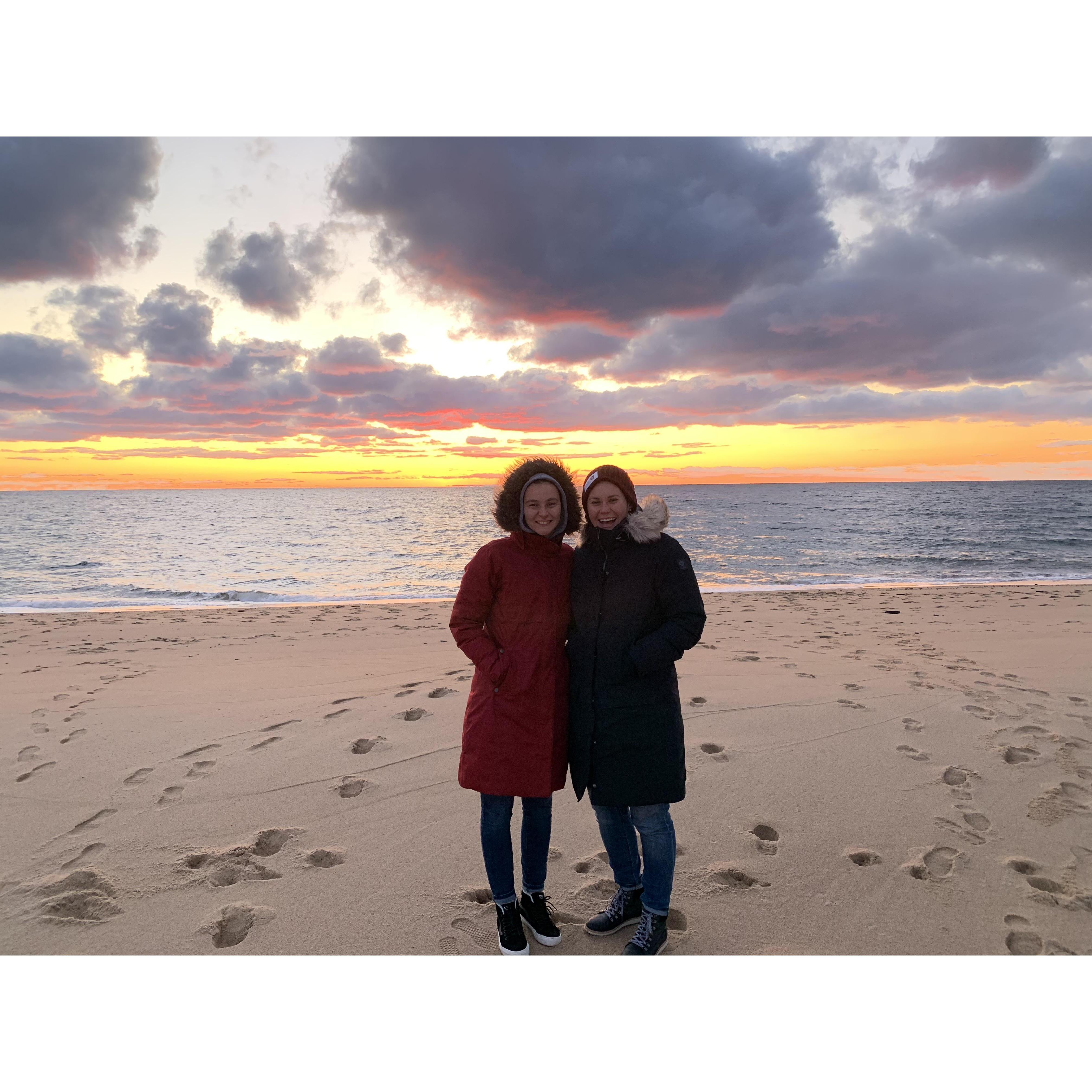 We love sunsets...even when its freezing