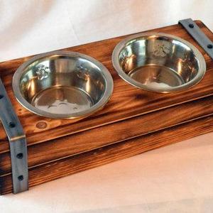 Dog Food Bowl Stand, Elevated Dog Bowl Stand,  Industrial design, rustic design