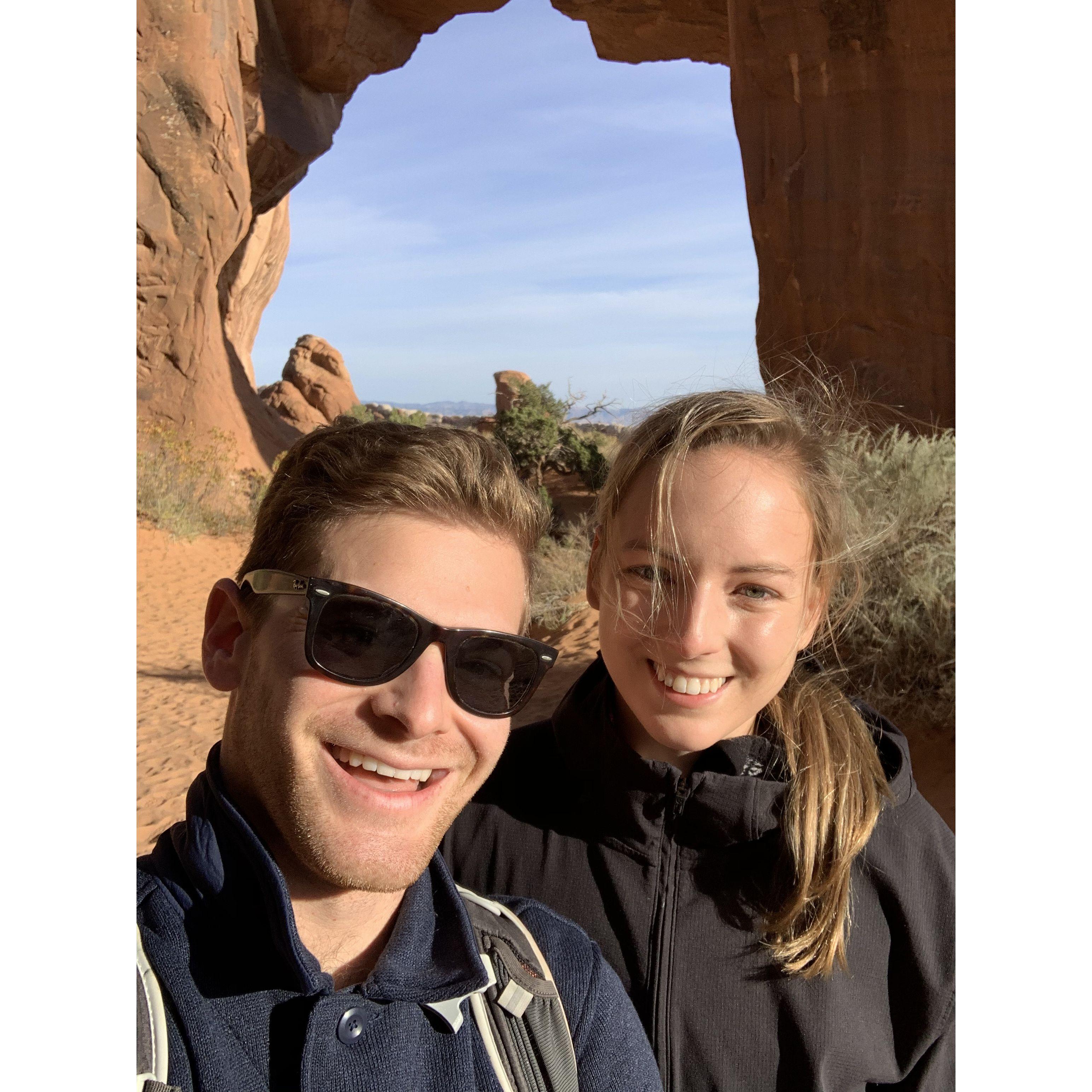 Hiking at Arches National Park