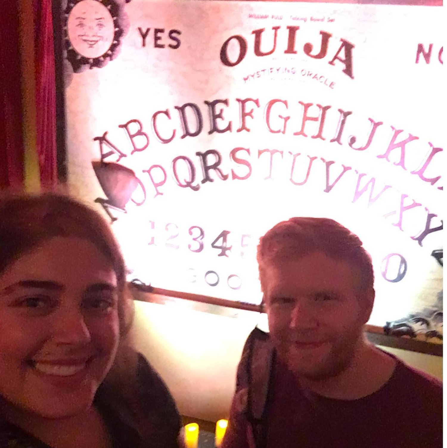 This giant interactive ouija board was at the House of Spirits Haunted Soire in the city, we had a great spooky time.