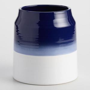 Indigo Blue Ombre Ceramic Utensil Holder