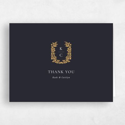 Ebony, Black Wedding Thank You - Mirra Landscape