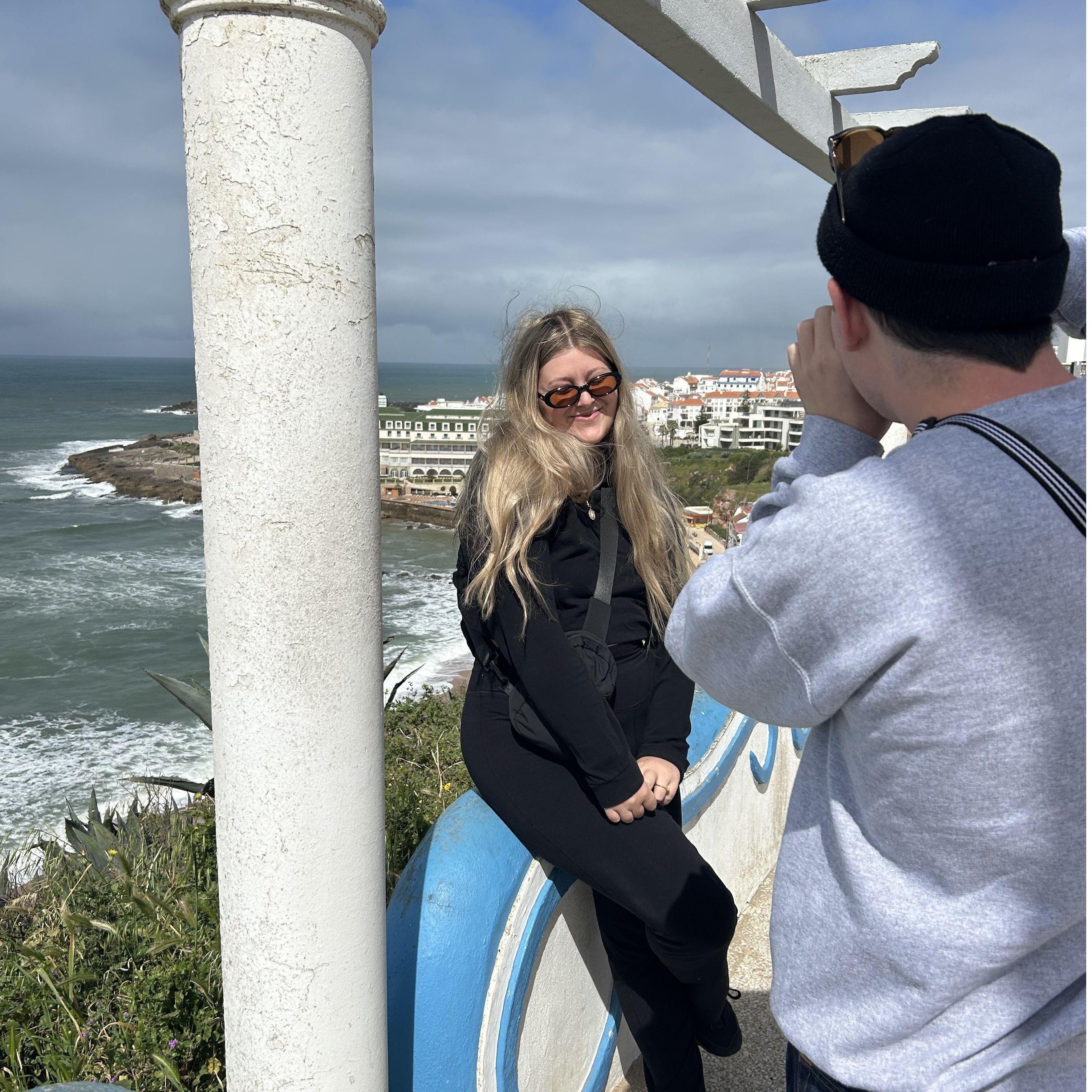 Capturing the moment on the windy coast of Lisbon Portugal / 2024.