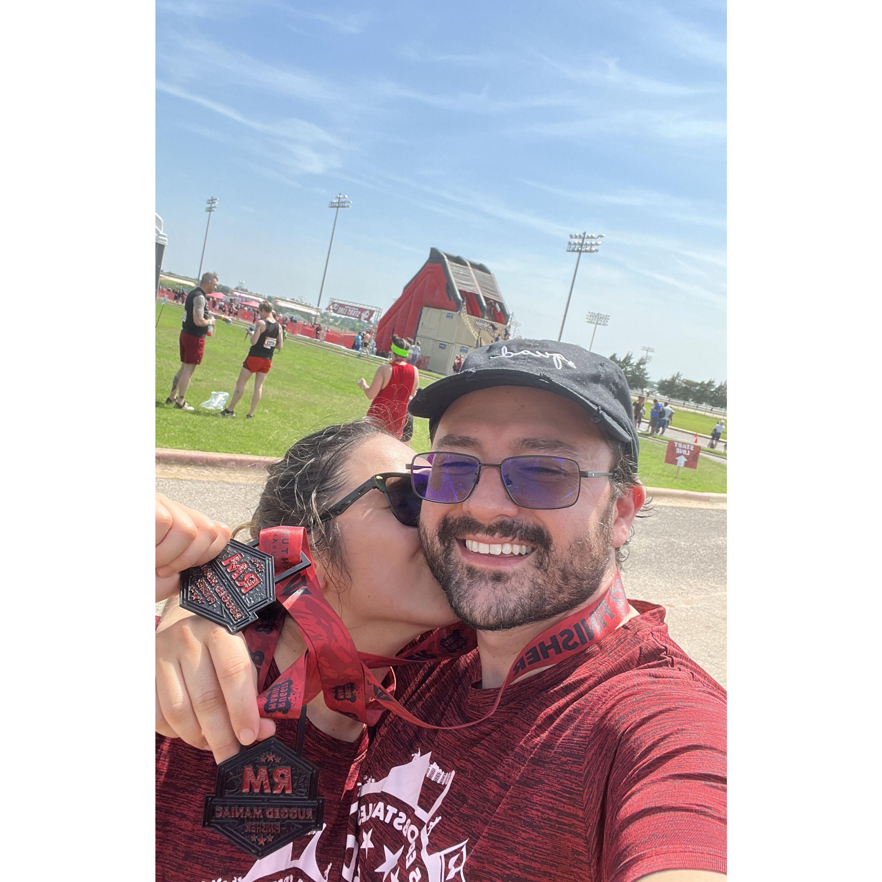 Our very first 5k run - Rugged Maniac OKC