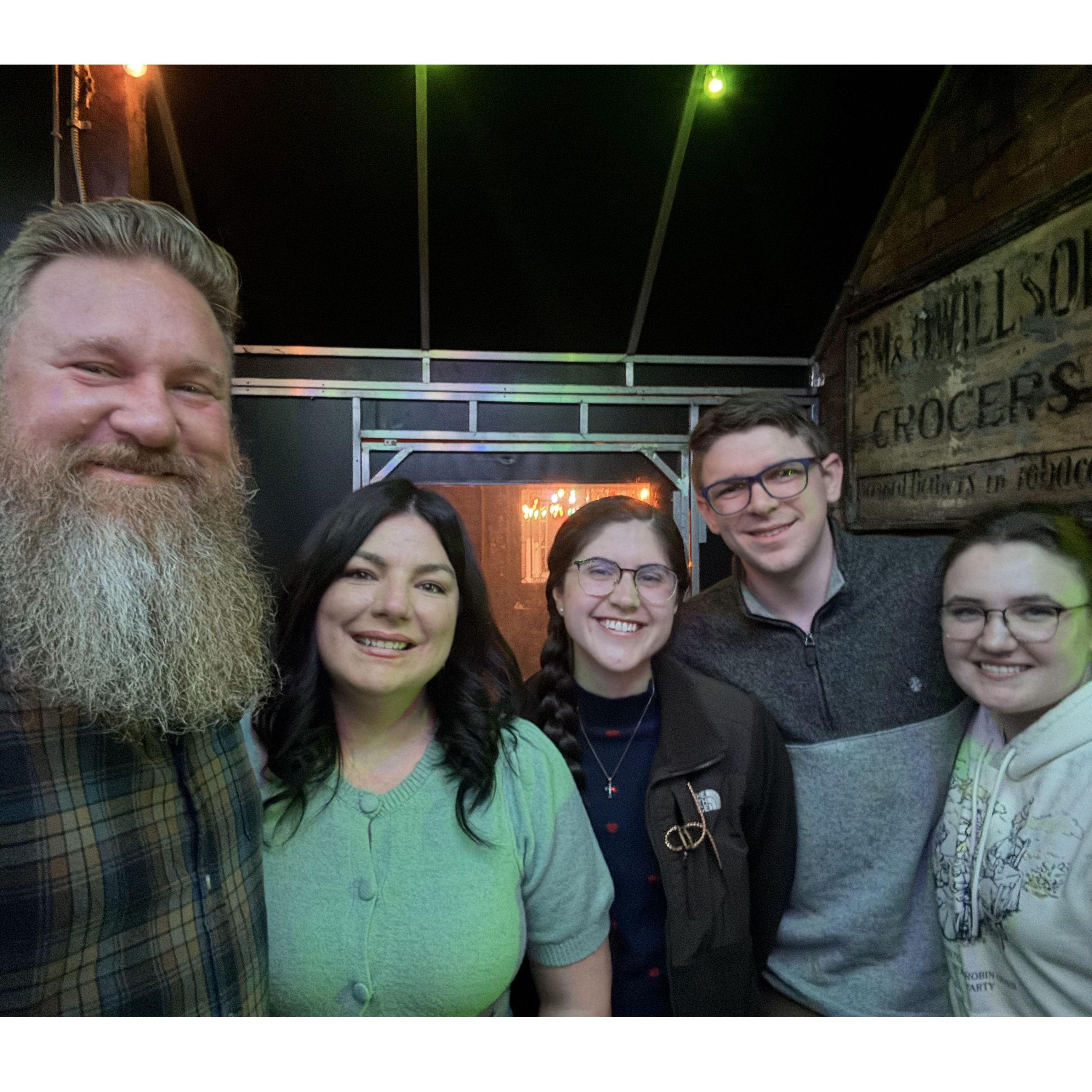 March 2, 2025 - Meeting Dylan's family. 
L-R: Ty [dad], Kati [mom], Gracie, Dylan, Grace [sister]
