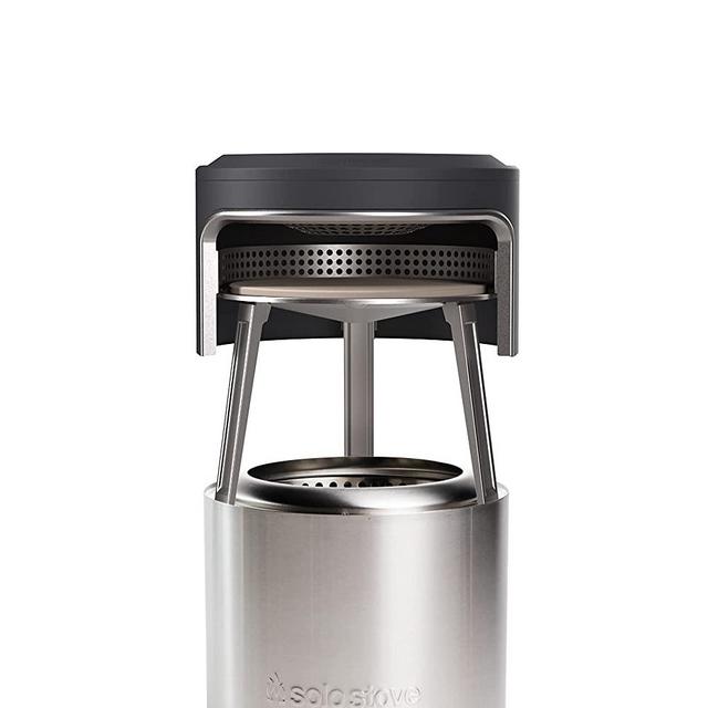 Solo Stove Ranger Pi Fire | Pizza Oven Accessory for Ranger Fire Pit, Incl. Carry Case & Cordierite Pizza Stone, Wood Burning Assembly, Stainless Steel, (H x Dia): 15.7 x 15 in, 13.4 lbs