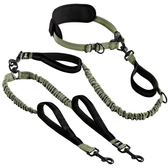 SparklyPets Hands-Free Dog Leash for Medium and Large Dogs – Professional Harness with Reflective Stitches for Training, Walking, Jogging and Running Your Pet