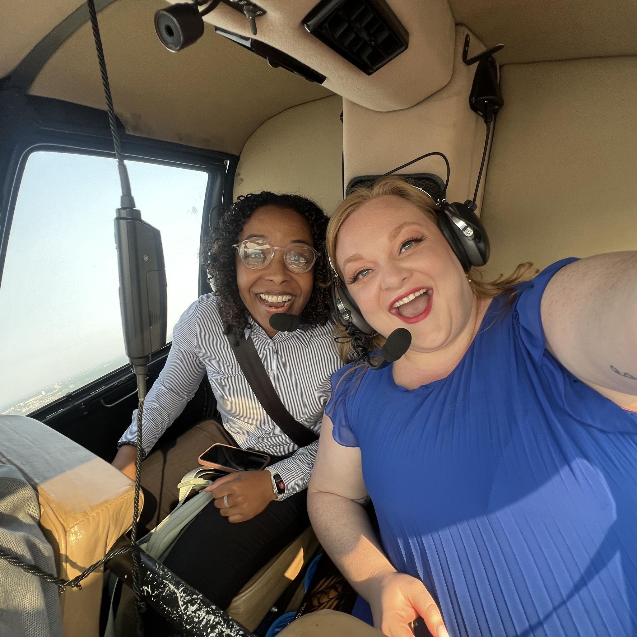 Engagement Day! Helicopter ride over St. Paul, MN