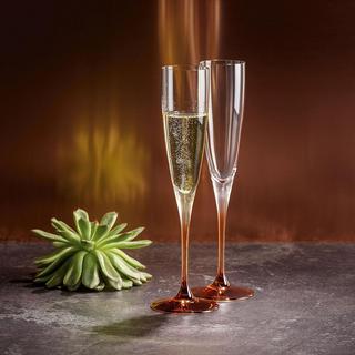 Manufacture Glass Champagne Flute, Set of 2
