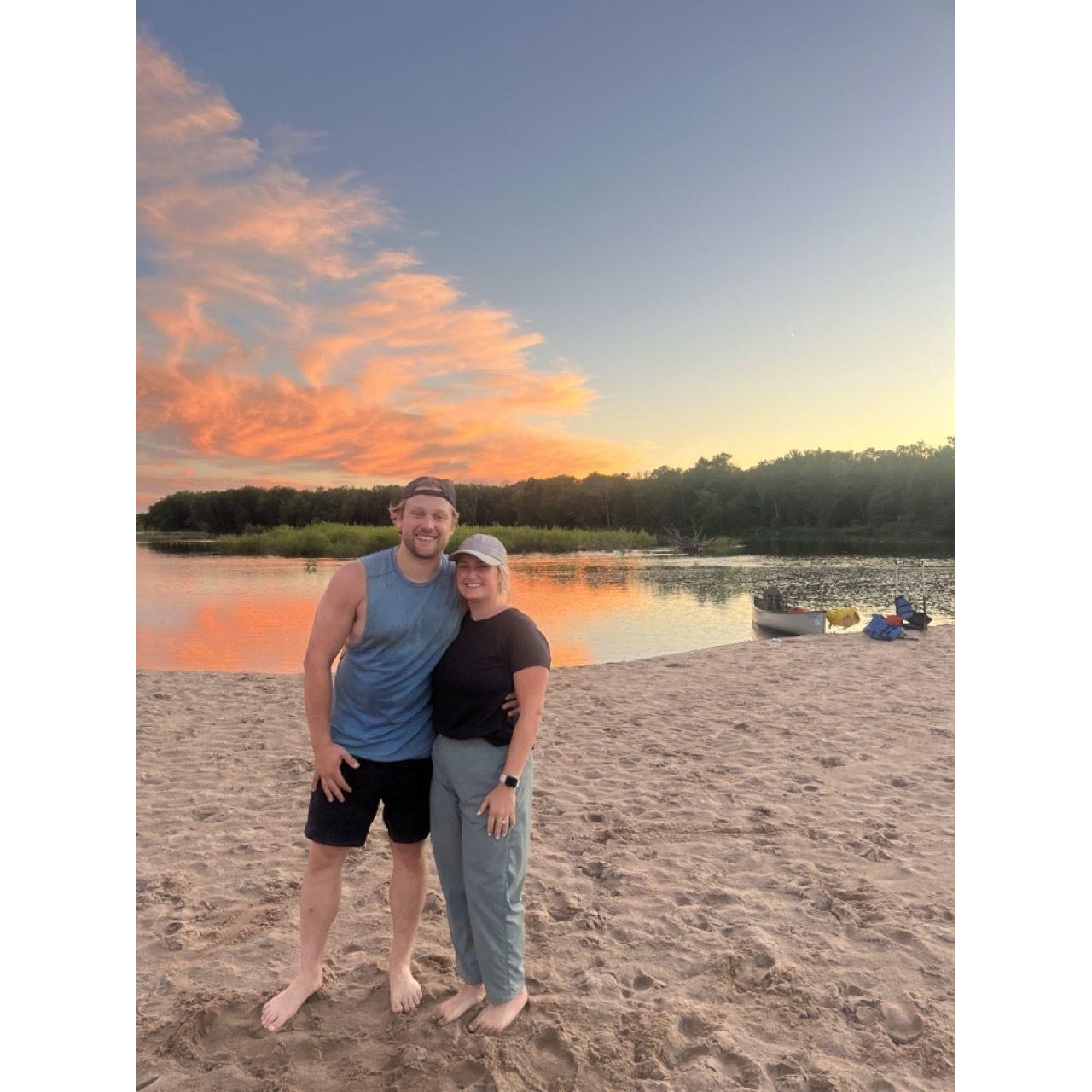 Canoe camping on the Wisconsin River