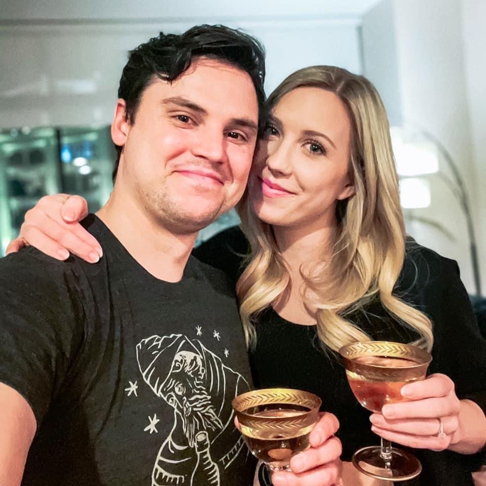 March 6, 2021. The original wedding date. Grant and Becca both had to work on the day of their would-be wedding. But they still celebrated with tacos, a lot of queso and champagne.