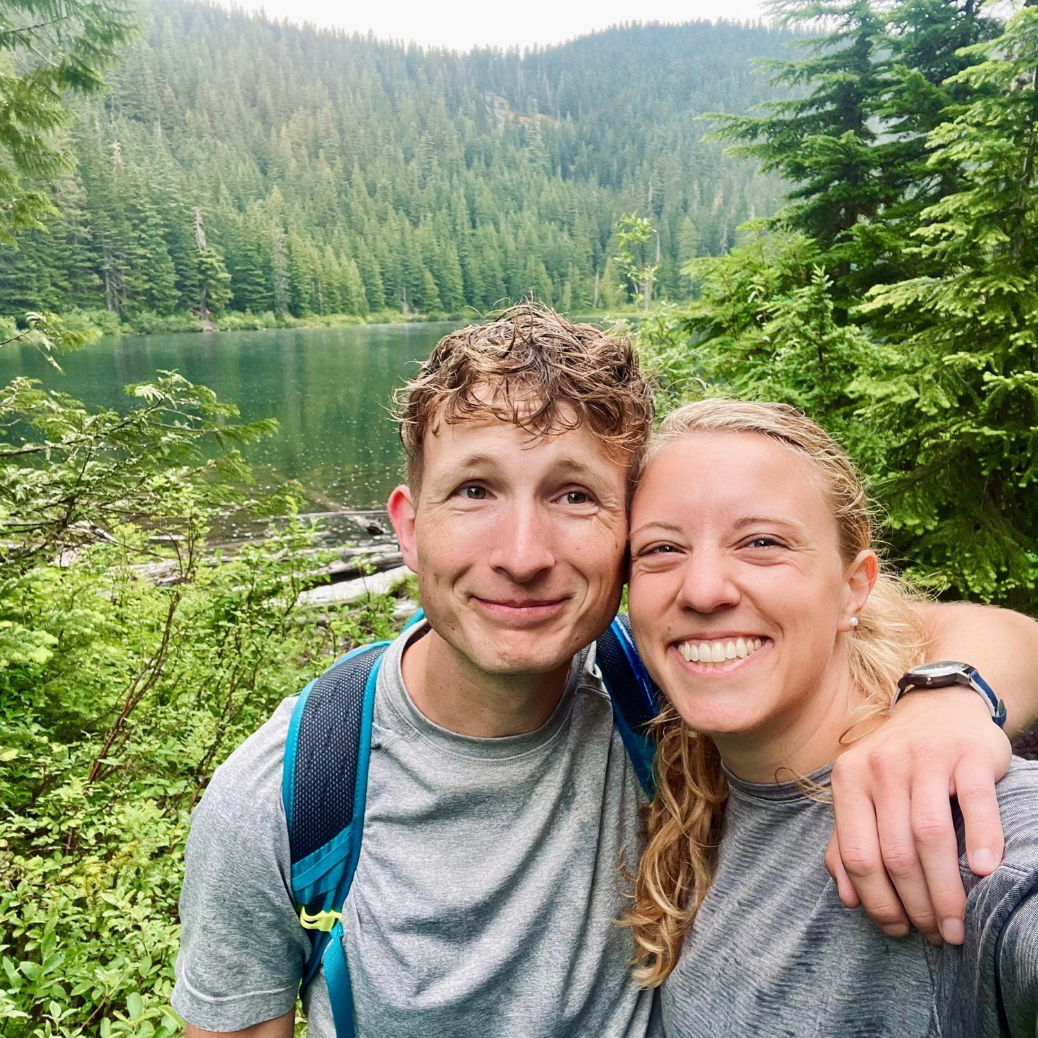 Their first photo together! They hiked Talapus and Olallie Lake Trail August of 2023