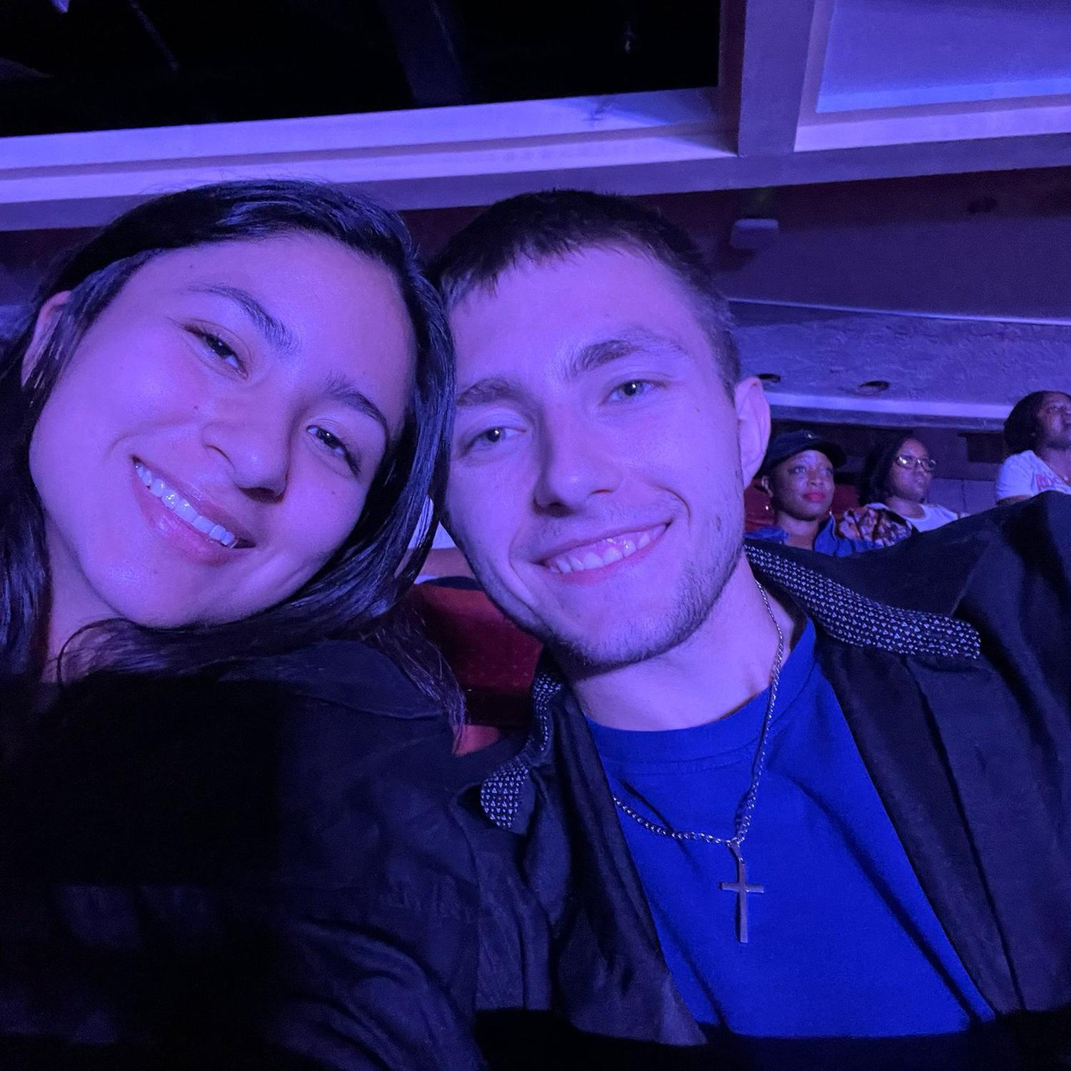 Us at a concert, but the music wasn’t really our style haha