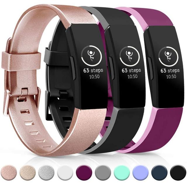 [3 Pack] Soft TPU Bands Compatible with Fitbit Inspire HR/Fitbit Inspire/Fitbit Ace 2 Wristbands Sports Waterproof Wristbands for Fitbit Inspire HR Fitness Tracker