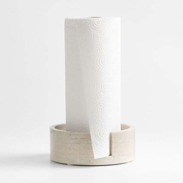 Crate and Barrel, Tuscan Kitchen Marble Paper Towel Holder